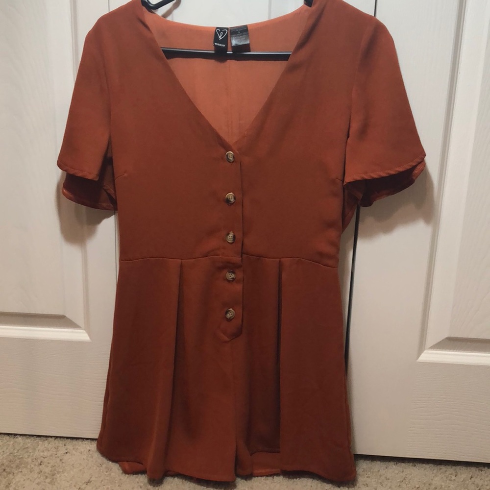 Burnt orange romper